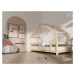 Benlemi Dětská postel domeček LUCKY s pevnou bočnicí Zvolte barvu: Cihlová, Rozměr: 120x200 cm