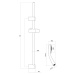 CERSANIT Sprchová souprava s tyčí a posuvným držákem VIBE, 3 funkční, průměr ruční sprchy 8,5cm,