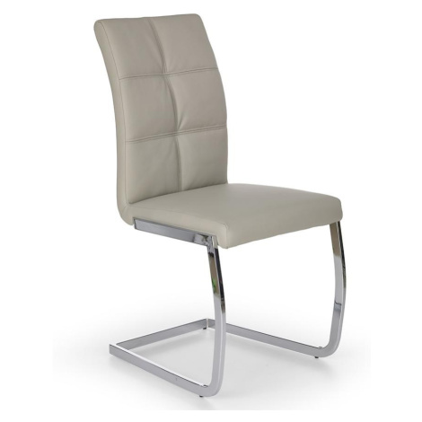 Židle K228 kov/eko kůže světle šedá 48x61x99 BAUMAX