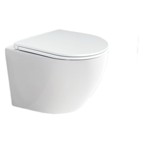 MEREO WC závěsné kapotované, RIMLESS, 490x370x360, keramické, vč. sedátka CSS113S VSD82S