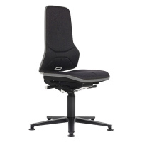 bimos Průmyslová otočná židle NEON ESD, patky, permanentní kontakt, látka, šedý flexibilní pás