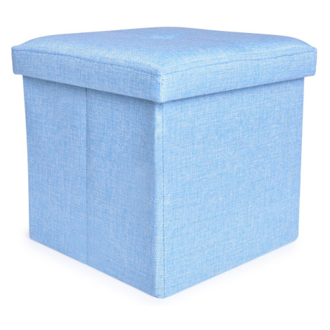 SEDACÍ BOXER | skládací taburet s úložným prostorem | vel. M | modrá melange