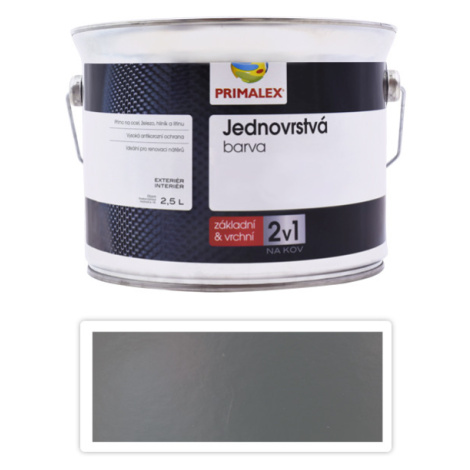 PRIMALEX 2v1 - syntetická antikorozní barva na kov 2.5 l Šedá