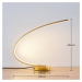 Lindby Stolní LED svítidlo Nalevi, obloukový tvar, zlato