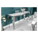 LuxD Designový konzolový stůl Rococo 145 cm stříbrný - mramor