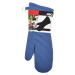 GRILL bavlněná rukavice 1 ks BBQ GLOVE modrá 100% bavlna 18x42 cm