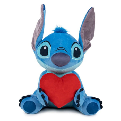 Plyšák Lilo & Stitch - Stitch sitting with Heart 30 cm (se zvukem)