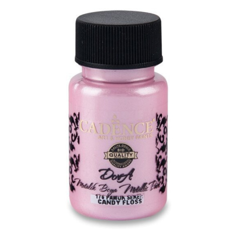 Metalická akrylová barva Cadence Dora Metalic - cukrová vata / 50 ml