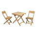 Rojaplast dřevěný bistro / balkonový set FILAX stůl + 2x skládací židle