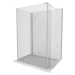 MEXEN/S Kioto Sprchová zástěna WALK-IN 125 x 90 x 40 cm, transparent, chrom 800-125-090-221-01-0