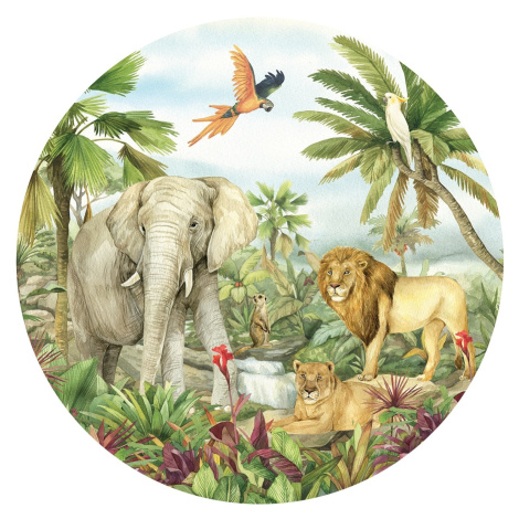 Kruhová fototapeta Jungle 125 x 125 cm, 2 díly