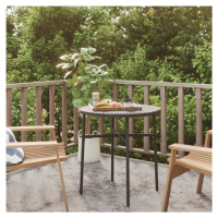 Zahradní čajový stolek polyratan Dekorhome Černá,Zahradní čajový stolek polyratan Dekorhome Čern