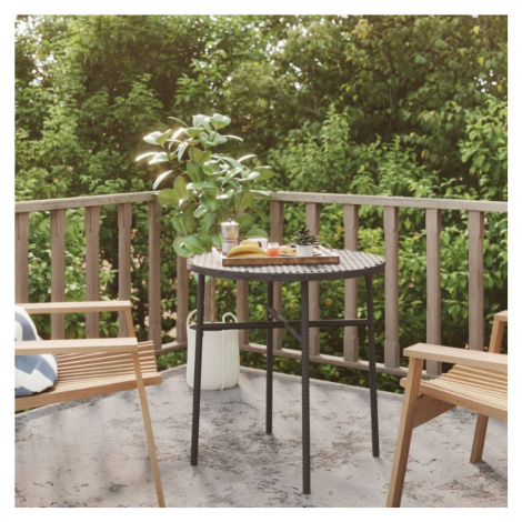 Zahradní čajový stolek polyratan Dekorhome Černá,Zahradní čajový stolek polyratan Dekorhome Čern vidaXL