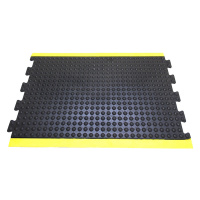 COBA Protiúnavová rohož Bubblemat safety, d x š x v 1200 x 900 x 14 mm, černožlutá, středový prv