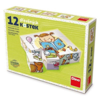 Hezký Den - Dřevěné kostky 12 ks Dino Toys s.r.o.