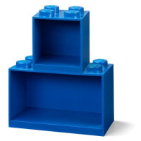 LEGO Brick závěsné police, set 2 ks - modrá