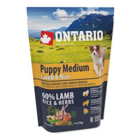 ONTARIO Puppy Medium Lamb & Rice 0,75 kg