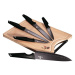 BERLINGERHAUS Sada nožů + prkénko 6 ks Black Silver Collection