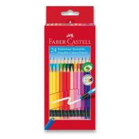 Pastelky Faber Castell šestihranná s barevnou pryží 24 ks Faber-Castell