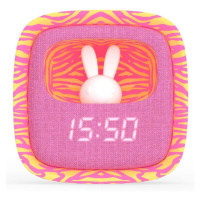 Budík a noční světlo - MOB Billy Clock and light - Pink Zebra