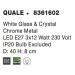 NOVA LUCE stropní svítidlo QUALE bílé sklo a křišťál E27 3x12W 8361602