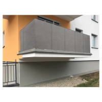 Balkonová zástěna OSLO šedá, výška 100 cm, šířka různé rozměry MyBestHome Rozměr: 100x300 cm roz
