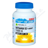 NatureVia Vitamin D3-Efekt 1000 IU tbl.90