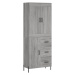 vidaXL Skříň highboard šedá sonoma 69,5 x 34 x 180 cm kompozitní dřevo