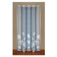 MyBestHome Dekorační žakárová záclona s řasící páskou LILIAN 250 bílá 200x250 cm