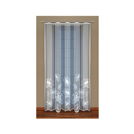 MyBestHome Dekorační žakárová záclona s řasící páskou LILIAN 250 bílá 200x250 cm