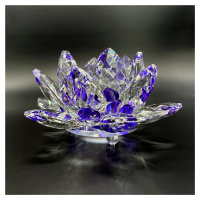 Křišťálové sklo - Lotosový květ Premium, Fialová