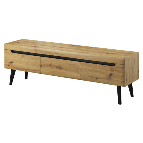 Piaski Televizní stolek Nordi 160 cm černý/dub artisan