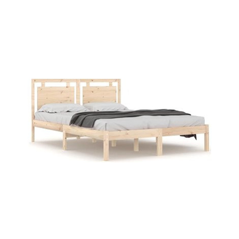 Rám postele masivní dřevo 140 × 200 cm, 3105535 SHUMEE