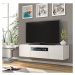 ARTBm TV stolek AURA 150 | bílý lesk Variant: s LED osvětlením