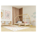 Benlemi Dětská postel domeček TERY bez bočnice Zvolte barvu: Béžová, Rozměr: 120x200 cm