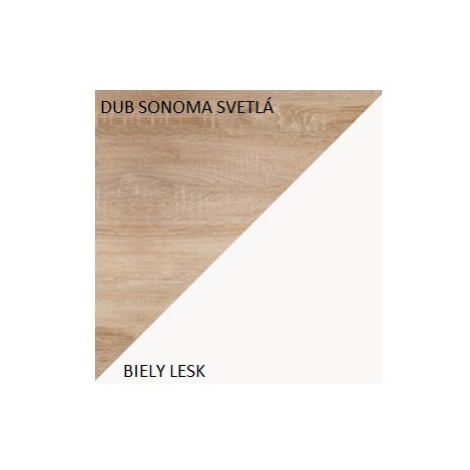 ArtCross Konferenční stolek OMEGA Barva: Dub sonoma světlá / bílý lesk