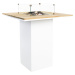 Stůl s plynovým ohništěm COSI Cosiloft barový stůl bílý rám / deska teak HM5980120