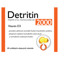 Detritin Vitamin D3 2000 IU 60 měkkých tobolek