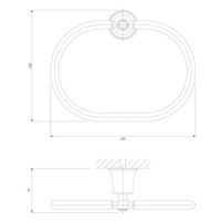 OMNIRES ART LINE držák ručníků zlatá /GL/ AL53230GL