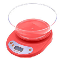 Verk 17025 Digitální kuchyňská váha 5 kg + miska červená