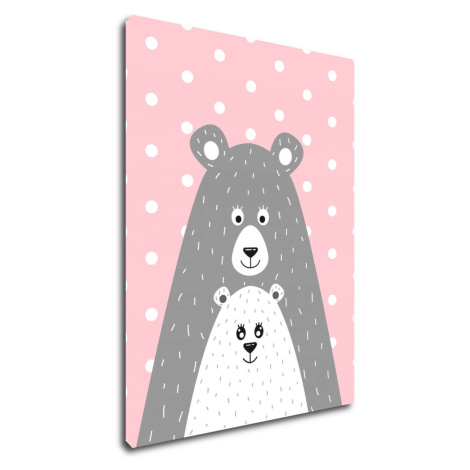 Impresi Obraz Pink grey bear - 30 x 40 cm