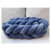 SenLove Sametový mantinel pletený do copu z 5 pramenů Zvolte barvu: Modrá, Zvolte délku: 360 cm