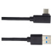 PremiumCord Kabel USB-C, zahnutý konektor 90° - USB 3.0 A/M, 50cm - ku31cz05bk