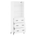 vidaXL Skříň highboard bílá 69,5 x 34 x 180 cm kompozitní dřevo