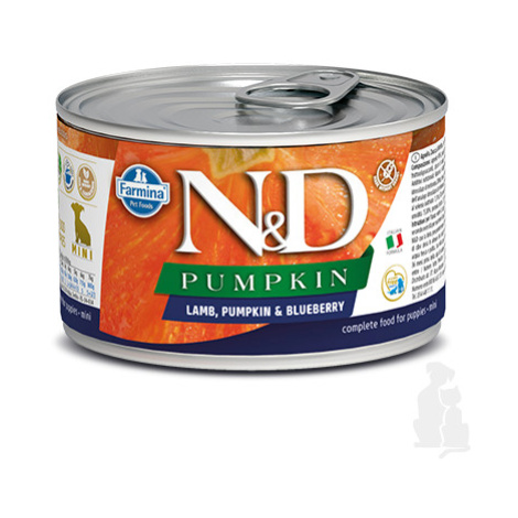 N&D DOG PUMPKIN Puppy Lamb & Blueberry Mini 140g + Množstevní sleva 1+1