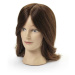 BraveHead 9851 Female Dark Brown - cvičná hlava, 100% lidské vlasy, 40 - 45 cm
