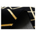 Kusový koberec Gloss 406C 86 geometric black/gold 160x220 cm