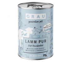 Výhodné balení GRAU Krmivo pro psy 12 × 400 g - jehněčí s lněným olejem
