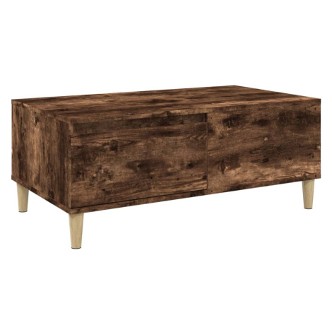 vidaXL Konferenční stolek kouřový dub 90x50x36,5 cm kompozitní dřevo