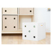 Benlemi Dřevěný úložný box DICE s čísly ve stylu hrací kostky Zvolte barvu: Bílá, Zvolte variant
